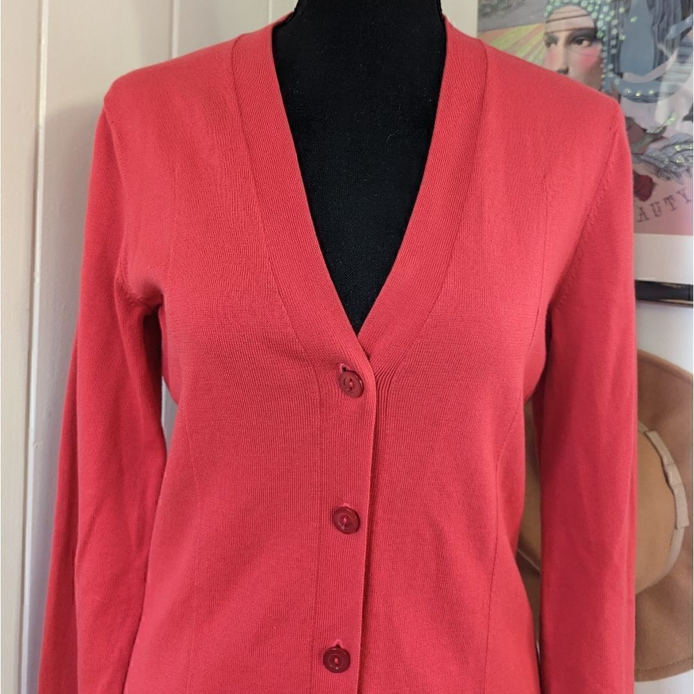 Brooks Brothers Cardigan SM Tomato Girl Preppy Chic Normcore Heritage - Picture 3 of 9